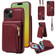 iPhone 15 Crossbody Lanyard Zipper Wallet Leather Phone Case - Wine Red