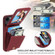 iPhone 15 Crossbody Lanyard Zipper Wallet Leather Phone Case - Wine Red