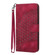 iPhone 15 YX0060 Elephant Head Embossed Phone Leather Case with Lanyard - Rose Red