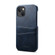 iPhone 15 Suteni Calf Texture Back Cover Phone Case with Card Slots - Blue