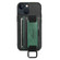 iPhone 15 Suteni H13 Card Wallet Wrist Strap Holder PU Phone Case - Black