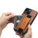 iPhone 15 Suteni H13 Card Wallet Wrist Strap Holder PU Phone Case - Brown