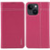 iPhone 15 Plus GEBEI Top-grain Horizontal Flip Leather Phone Case - Rose Red