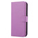 iPhone 15 Plus Cross Texture Detachable Horizontal Flip PU Leather Case - Purple