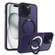 iPhone 15 Plus MagSafe Holder Skin-feel PC Hybrid TPU Phone Case - Dark Purple