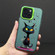 iPhone 15 Plus Color Ink Frosted PC+TPU Phone Case - Black Cat