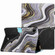 iPad 11 Pro 2020 / Air 4 10.9 Marble Pattern Stitching Smart Leather Tablet Case - Black Gold