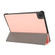 3-folding Skin Texture Horizontal Flip TPU + PU Leather Case with Holder iPad Air 2022 / 2020 10.9  - Pink