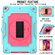 360 Degree Rotation Turntable Contrast Color Robot Shockproof Silicone + PC Protective Case with Holder iPad 10.2 / 10.2  - 2020 / Pro 10.5 - Mint Green + Rose Red