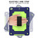 360 Degree Rotation Turntable Contrast Color Robot Shockproof Silicone + PC Protective Case with Holder iPad 10.2 / 10.2  - 2020 / Pro 10.5 - Navy Blue + Yellow Green