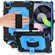 360 Degree Rotation Turntable Contrast Color Robot Shockproof Silicone + PC Protective Case with Holder iPad Air 2022 / 2020 10.9 / Pro 11  - 2020 - Black + Blue