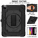 360 Degree Rotation Turntable Contrast Color Robot Shockproof Silicone + PC Protective Case with Holder iPad Air 2022 / 2020 10.9 / Pro 11  - 2020 - Black