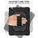 360 Degree Rotation Turntable Contrast Color Robot Shockproof Silicone + PC Protective Case with Holder iPad Air 2022 / 2020 10.9 / Pro 11  - 2020 - Black
