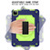 360 Degree Rotation Turntable Contrast Color Robot Shockproof Silicone + PC Protective Case with Holder iPad Air 2022 / 2020 10.9 / Pro 11  - 2020 - Navy Blue + Yellow Green