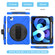 Shockproof Colorful Silicone + PC Protective Case with Holder & Shoulder Strap & Hand Strap iPad Pro 11 2022 / 2021 / 2020 / 2018 / Air 4 2020  - Blue