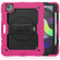 Shockproof Colorful Silicone + PC Protective Case with Holder & Shoulder Strap & Hand Strap & Pen Slot iPad Air 2022 / 2020 10.9  - Rose Red