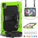 Shockproof Colorful Silicone + PC Protective Case with Holder & Shoulder Strap & Hand Strap & Pen Slot iPad Air 2022 / 2020 10.9  - Yellow Green