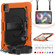 Shockproof Colorful Silicone + PC Protective Case with Holder & Shoulder Strap & Hand Strap & Pen Slot iPad Air 2022 / 2020 10.9  - Orange