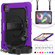 Shockproof Colorful Silicone + PC Protective Case with Holder & Shoulder Strap & Hand Strap & Pen Slot iPad Air 2022 / 2020 10.9  - Purple