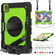 Shockproof Colorful Silicone + PC Protective Case with Holder & Shoulder Strap & Hand Strap & Pen Slot iPad Air 2022 / 2020 10.9  - Black Yellow Green