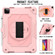 360 Degree Rotation Turntable Contrast Color Robot Shockproof Silicone + PC Protective Case with Holder iPad Air 2022 / 2020 10.9 / Pro 11  - 2020 - Rose Gold