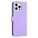 iPhone 15 Pro Max Four-leaf Embossed Leather Phone Case - Purple