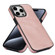 iPhone 15 Pro Max Litchi Leather Skin Card Slots Phone Case - Rose Gold