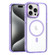 iPhone 15 Pro Max MagSafe Magnetic Clear Phone Case - Purple