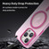 iPhone 15 Pro MagSafe Frosted Translucent TPU + PC Full Coverage Phone Case - Pink