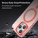 iPhone 15 Pro MagSafe Frosted Translucent TPU + PC Full Coverage Phone Case - Red