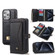 iPhone 15 Pro Multi-functional Zipper Wallet Leather Phone Case - Black