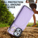 iPhone 15 Pro YM007 Ring Holder Card Bag Skin Feel Phone Case - Purple