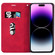 iPhone 15 Pro Max Frosted Business Magnetic Horizontal Flip PU Phone Case - Red