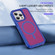 iPhone 15 Pro Max Guard Magsafe Magnetic Ring Matte Phone Case - Blue+Rose Red