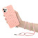 iPhone 15 Pro Max Honeycomb Radiating Lens Holder Magsafe Phone Case with Lanyard - Pink