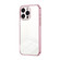 iPhone 15 Pro Max Transparent Plating Fine Hole Phone Case - Pink