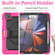 iPad Pro 12.9 2022 / 2021 / 2020 / 2018 Shockproof Colorful Silicone + PC Protective Tablet Case with Holder & Shoulder Strap & Hand Strap & Pen Slot - Rose Silicone