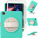 iPad Pro 12.9 2022 / 2021 360 Degree Rotation PC + TPU Protective Tablet Case with Holder & Hand-strap - Mint Green