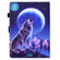 iPad Pro 11 2022 / 2021 / 2020 Sewing Pen Slot Leather Tablet Case - Night Wolf