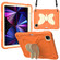 PC + Silicone Anti-drop Tablet Tablet Case with Butterfly Holder & Pen Slot iPad Pro 11 2018 & 2020 & 2021 & Air 2020 10.9 - Gream+Kumquat