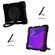 iPad 10.2 2019/10.2 2020/10.2 2021 Silicone + PC Full Body Protection Tablet Case With Holder & Strap - Black