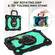 iPad 10.2 2021 / 2020 / 2019 Contrast Color Robot Silicone Hybrid PC Tablet Case - Black Mint Green