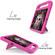 iPad 10.2 2021 / 2020 / 2019 Handle Portable EVA Shockproof Protective Case with Triangle Holder - Rose Red