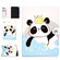 iPad 10.2 Colored Drawing Pattern Horizontal Flip PU Leather Case with Holder & Card Slot & Sleep / Wake-up Function - Crown Panda