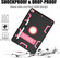 iPad 10.2 Shockproof PC + Silicone Protective Case with Holder & Pen Slot - Black+Rose Red