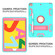 iPad 10.2 Shockproof PC + Silicone Protective Case with Holder & Pen Slot - Mint Green + Rose Red