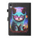 iPad 10th Gen 10.9 2022 Coloured Drawing Stitching Smart Leather Tablet Case - Night Cat