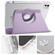 iPad Pro 13 2024 Clear Acrylic 360 Rotation Detachable Leather Tablet Case - Light Purple