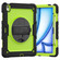 iPad Air 13 2024 Silicone Hybrid PC Tablet Case with Shoulder Strap - Yellow Green + Black