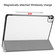 iPad Pro 11 2024 Custer TPU Pure Color 3-Fold Holder Smart Leather Tablet Case with Pen Tray - White